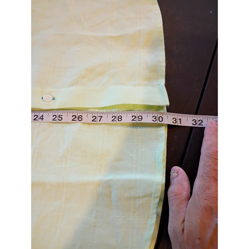 Tommy Bahama Shirt Mens M Mint Green Linen Blend Short Sleeve Breathable Relax - Picture 8 of 8